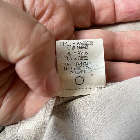 Theory Maiba Bright Satin Dress Womens 2 Silver Dropped Waist Back Zip Pockets - Picture 8 of 8